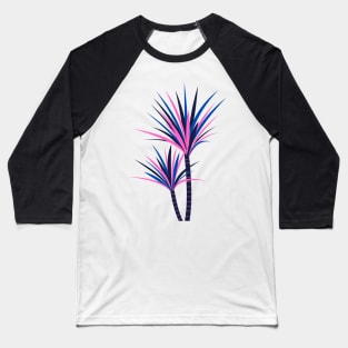 PINK BLUE PURPLE LEAF DESIGN Baseball T-Shirt